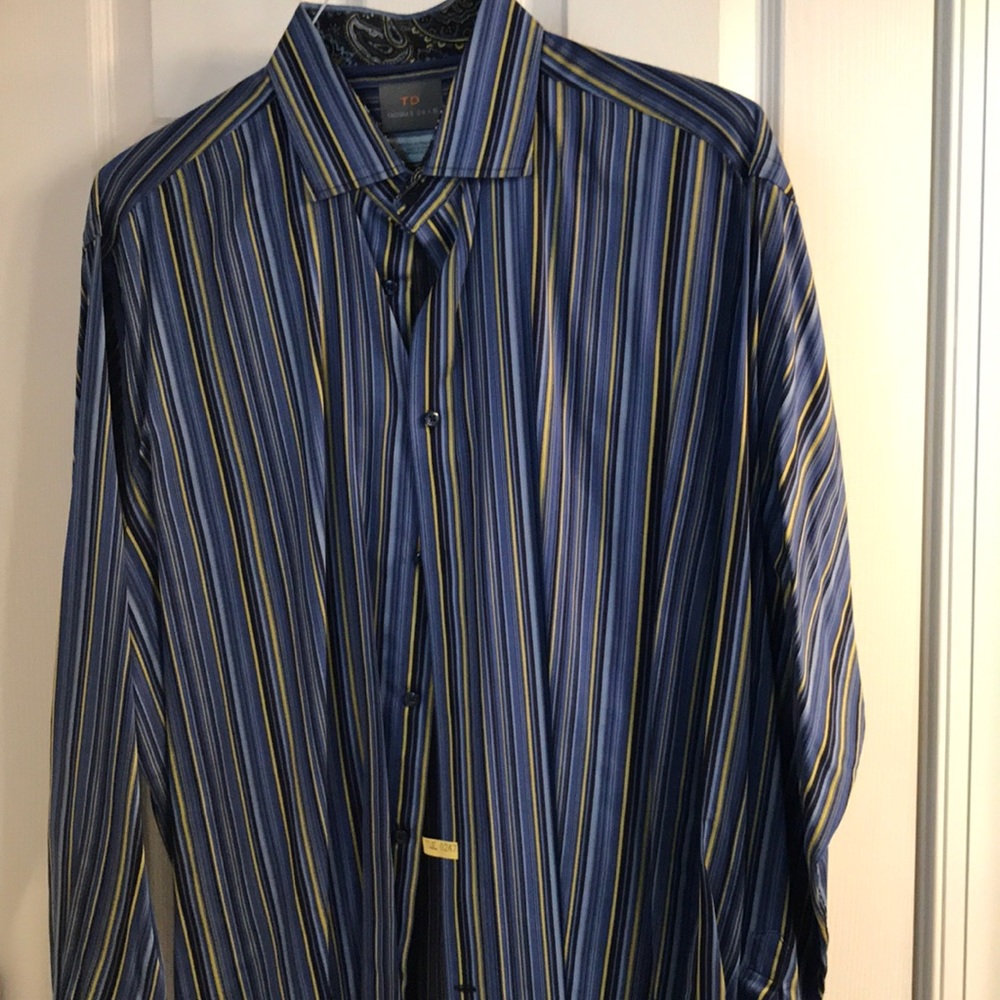 Thomas Dean striped shirt
